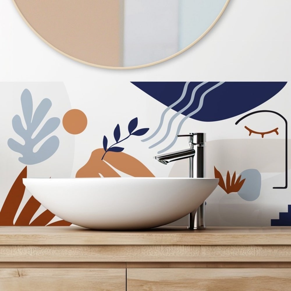 Lot de 2 bandeaux adhésifs - salle bain