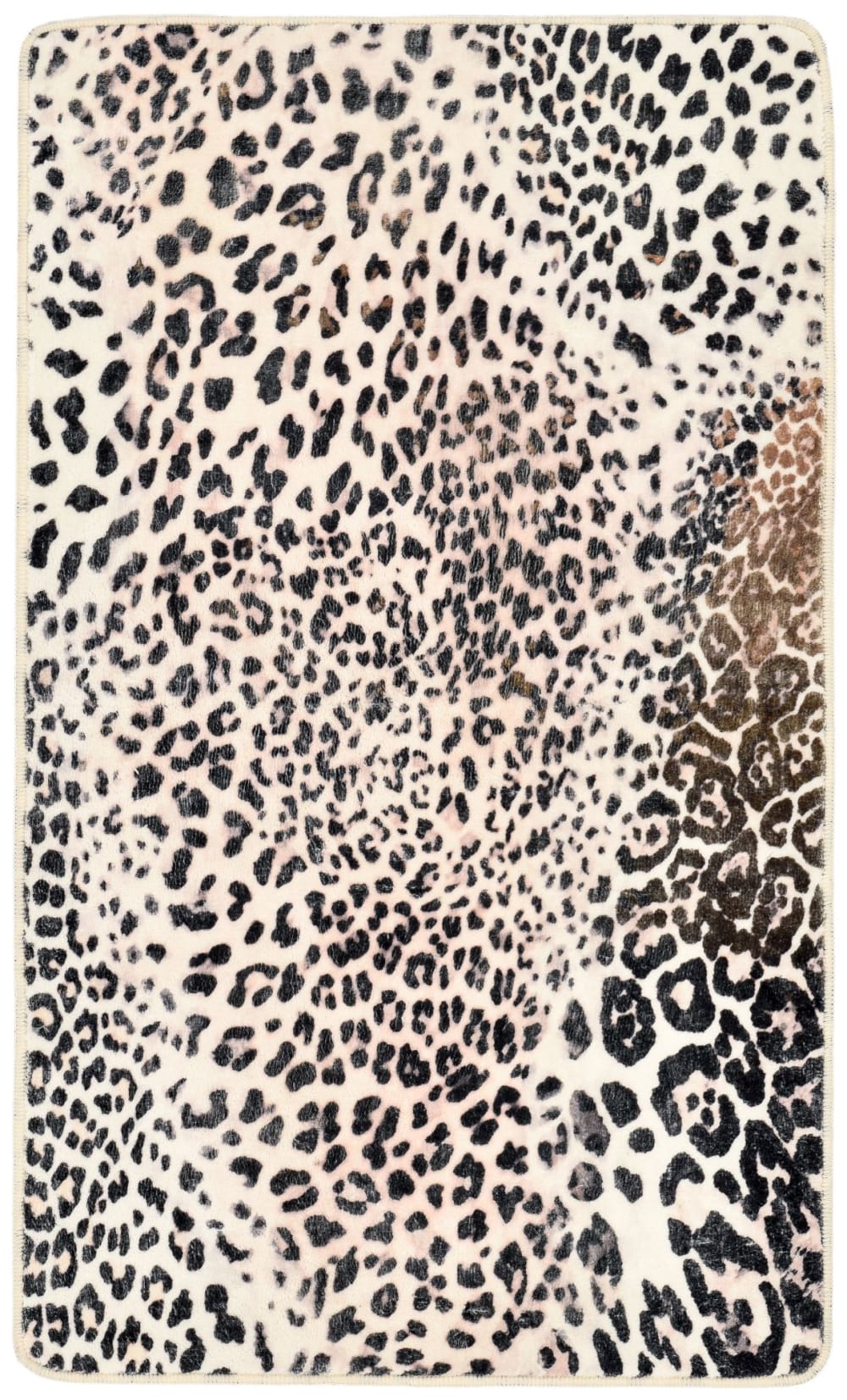 Tapis de bain moelleux - beige multi 70x120 cm