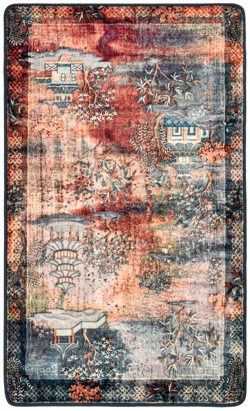 Tapis de bain moelleux - multicolor 60x100 cm