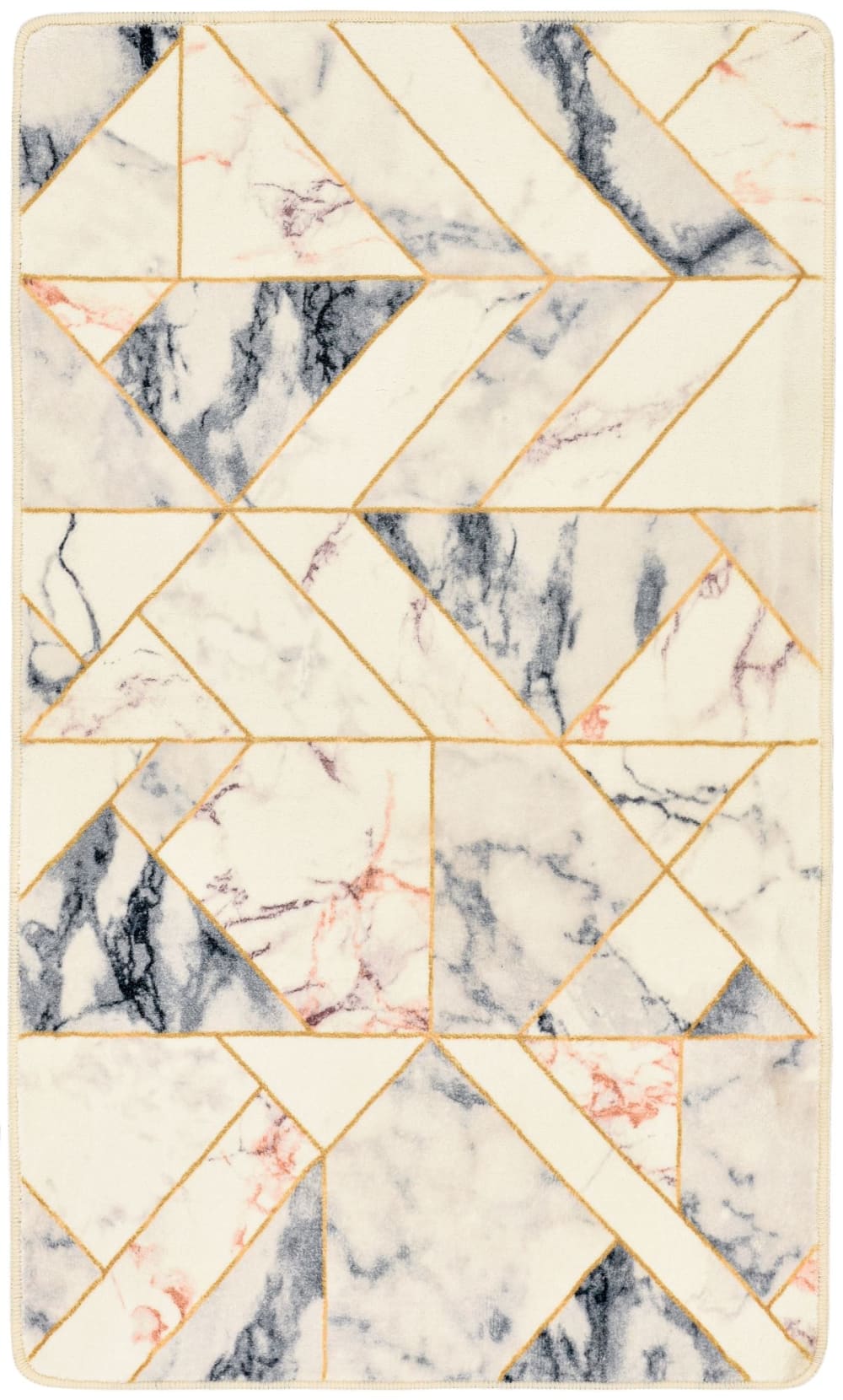Tapis de bain moelleux - crème multi 50x60 cm