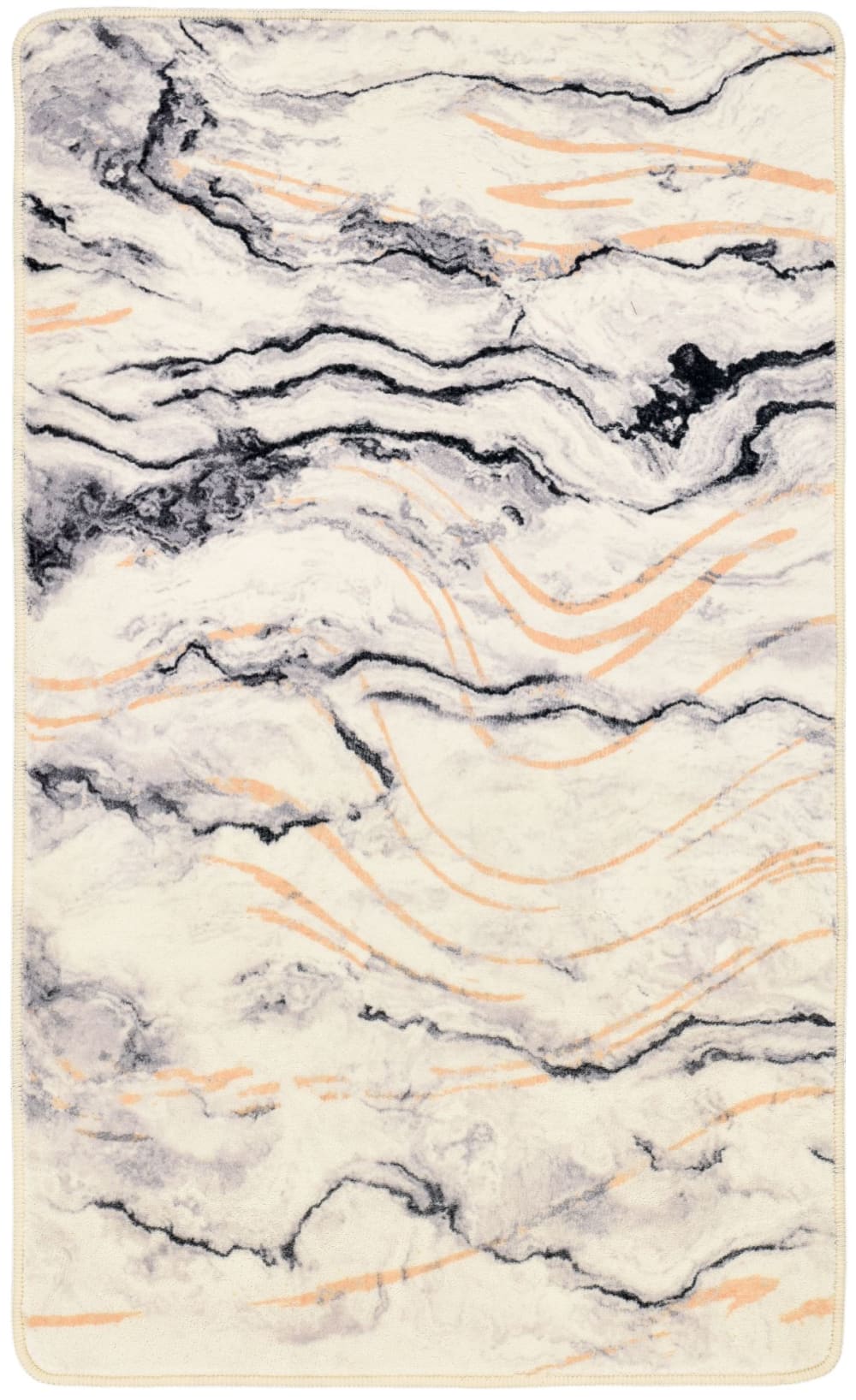 Tapis de bain moelleux - crème multi 60x100 cm