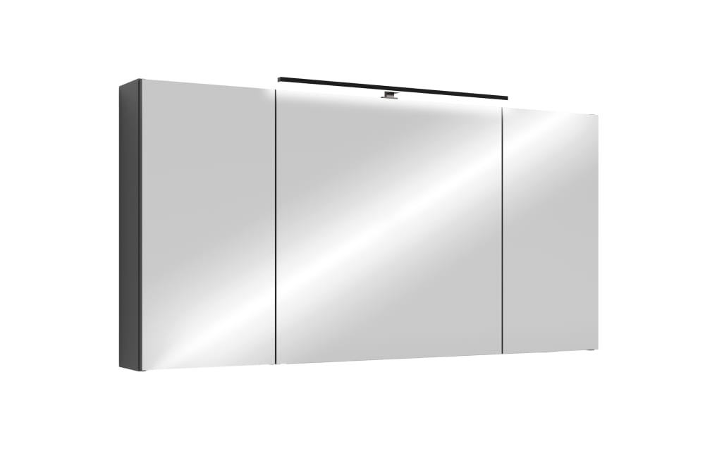 ByLiving Spiegelschrank, anthrazit, anthrazit, B 120, H 60, T 20 cm style modern Grau Spanplatte