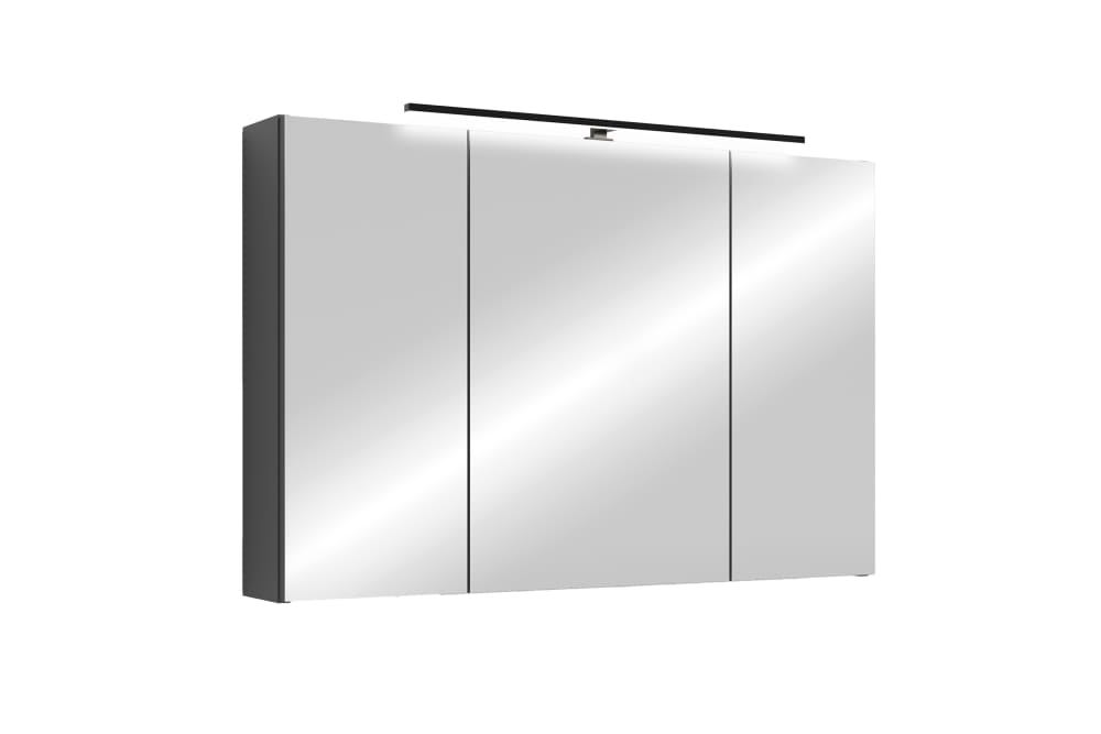 ByLiving Spiegelschrank, anthrazit, B 90, H 60, T 20 cm style modern Grau Spanplatte