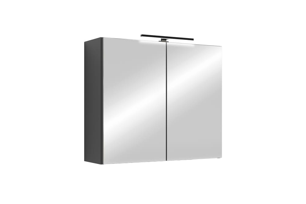 ByLiving Spiegelschrank, anthrazit, B 70, H 60, T 20 cm style modern Grau Spanplatte