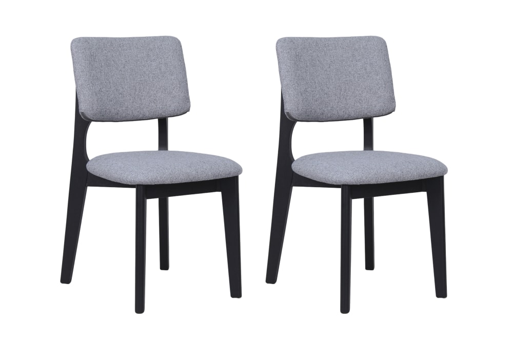 2-Er Set, Stuhl, Webstoff Grau, B 48, H 87, T 54 Cm