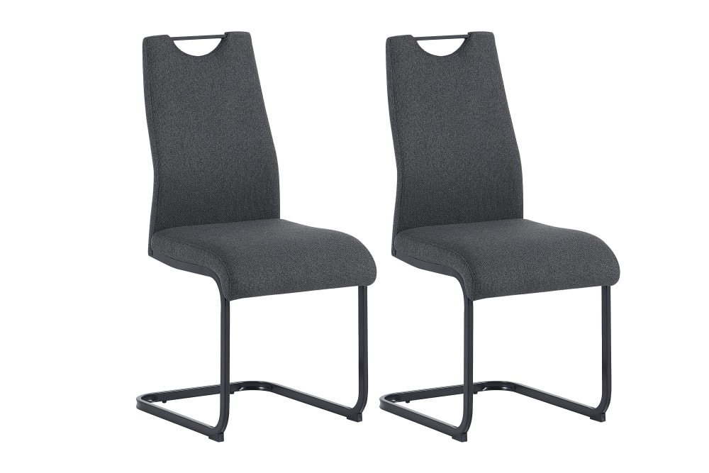 ByLiving 2-er Set, Schwinger, Webstoff dunkelgrau, B 44, H 88, T 55 cm style modern - -