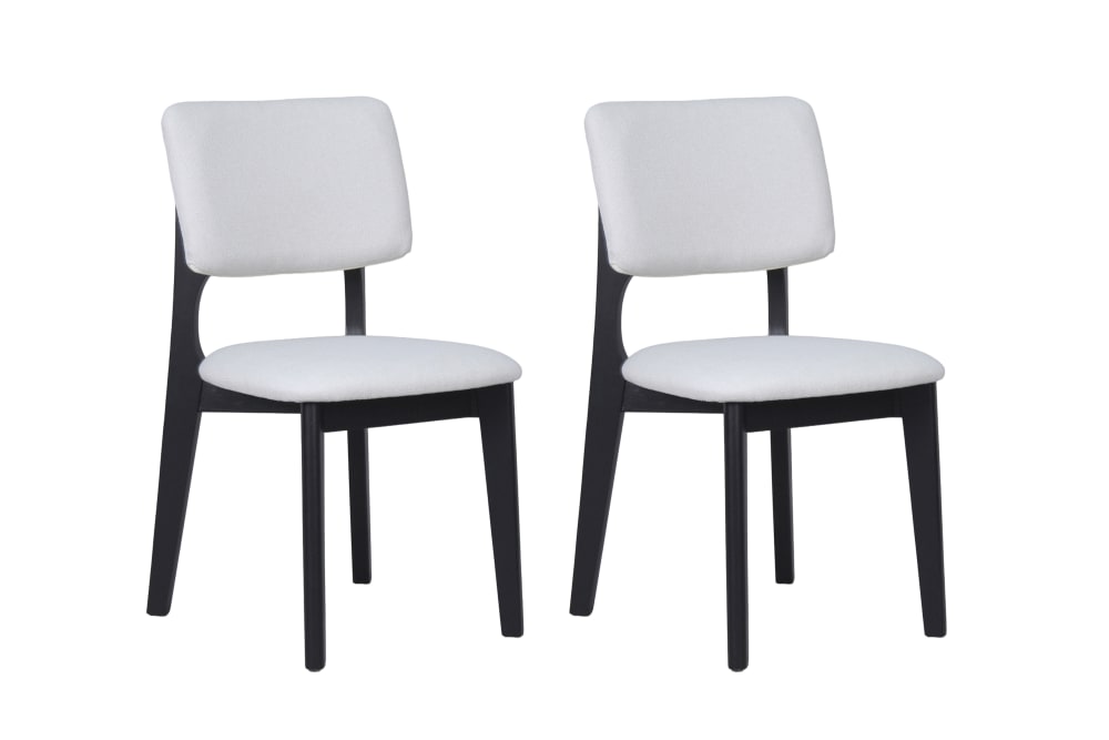 ByLiving 2-er Set, Stuhl, Webstoff beige, B 48, H 87, T 54 cm style modern - -
