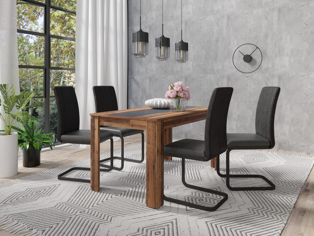 Tisch, Old Wood (Altholz-Optik), 140 x 80, H 75 cm - Maisons Du