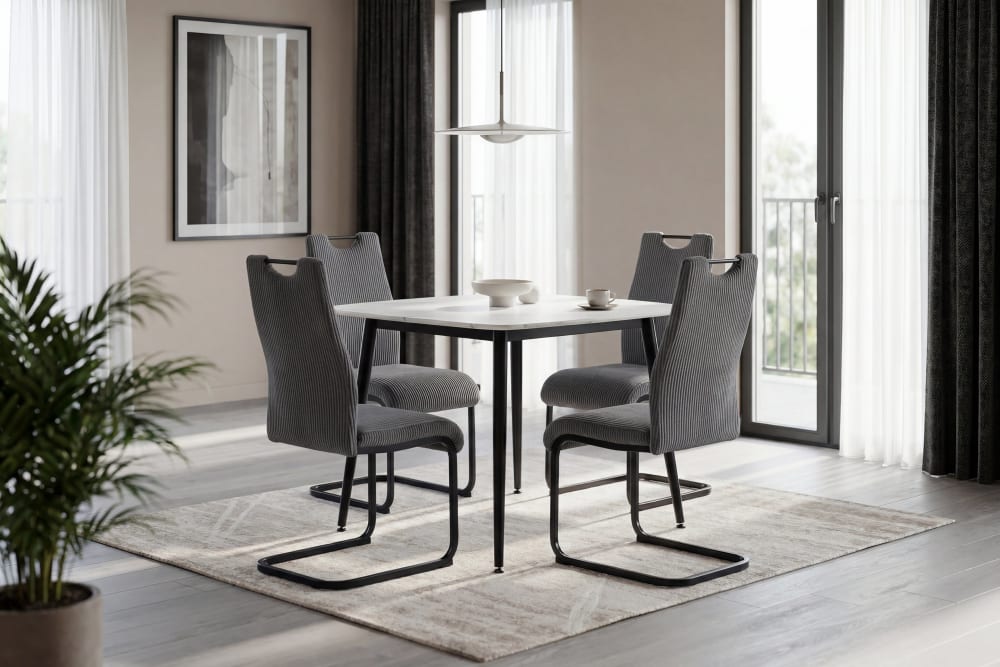 Tisch, weiß, 90 x 90, H 75 cm - Maisons Du Monde