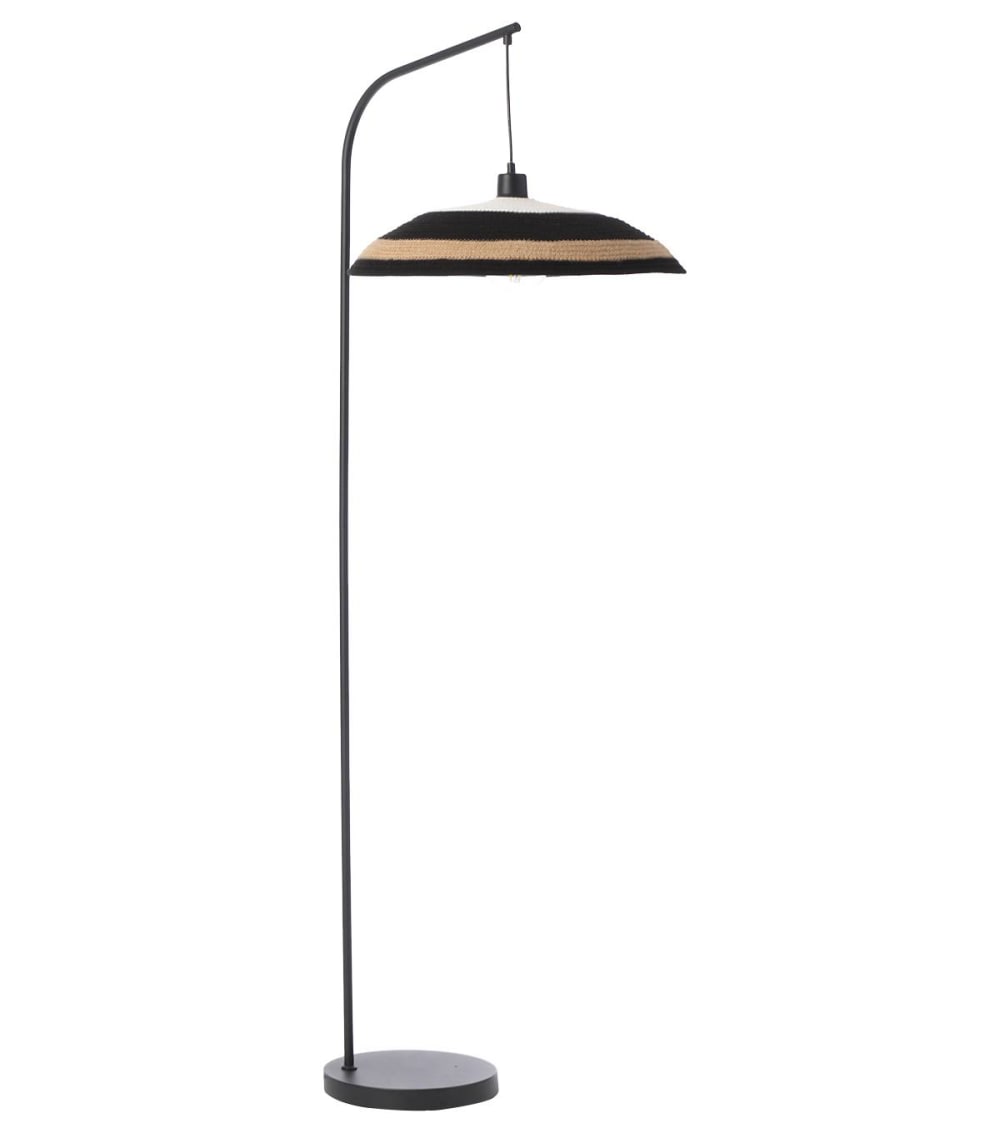 lampadaire en métal beige, h. 170 cm