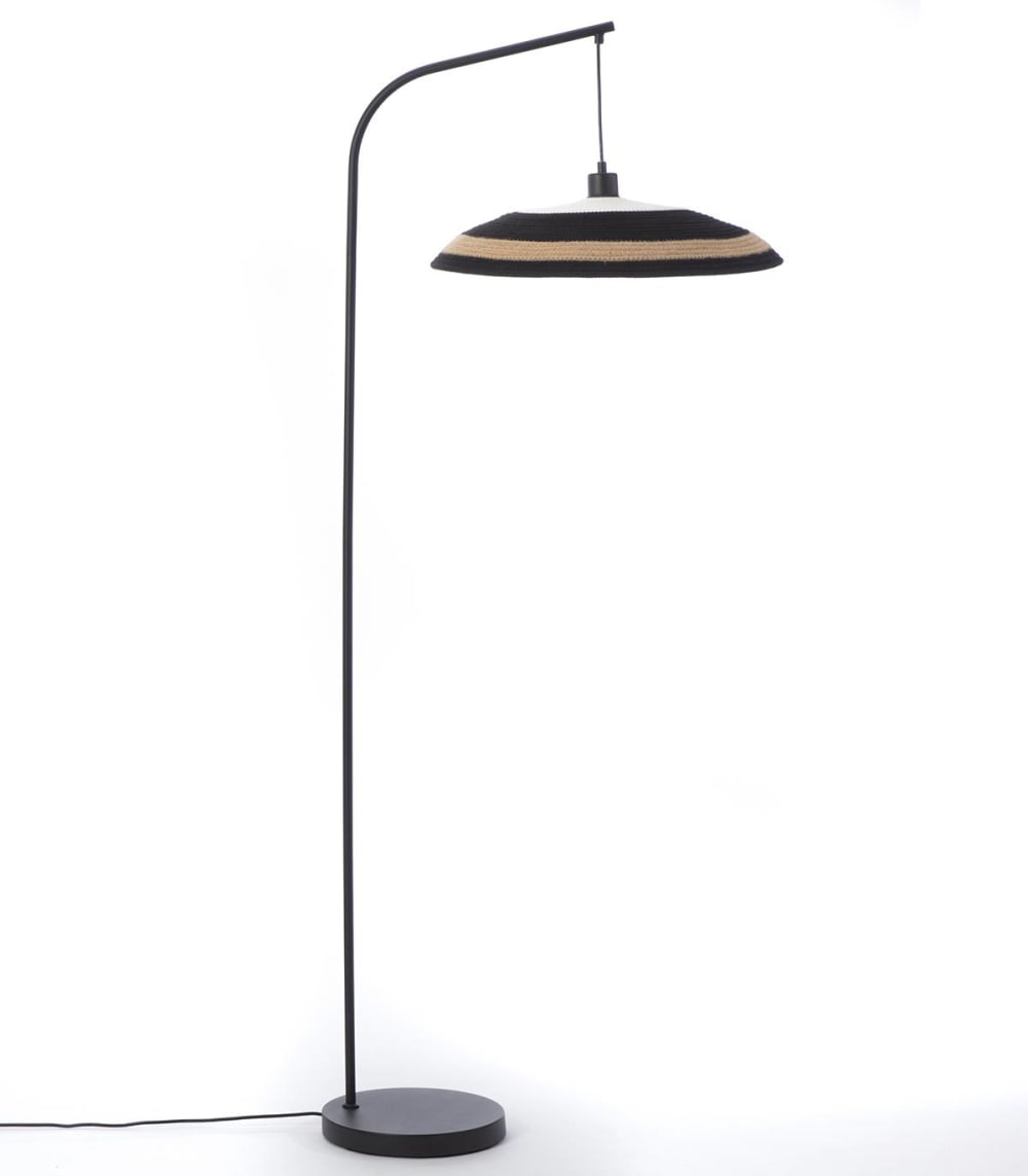 Lampadaire en métal beige, h. 170 cm — vue 4