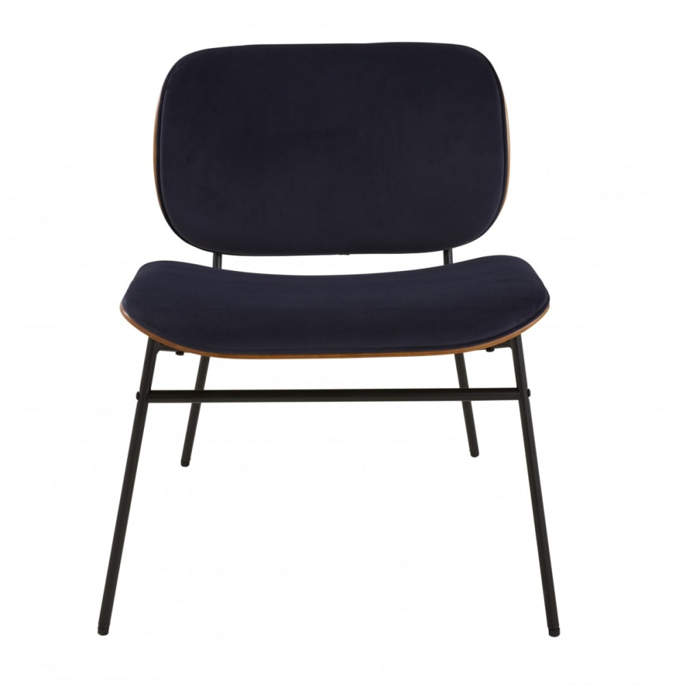 fauteuil en velours bleu