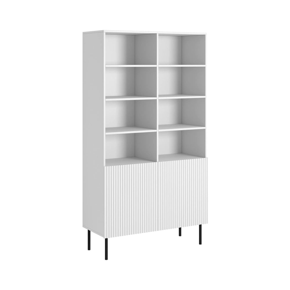 Bibliothèque bois blanc 100x42x177h cm