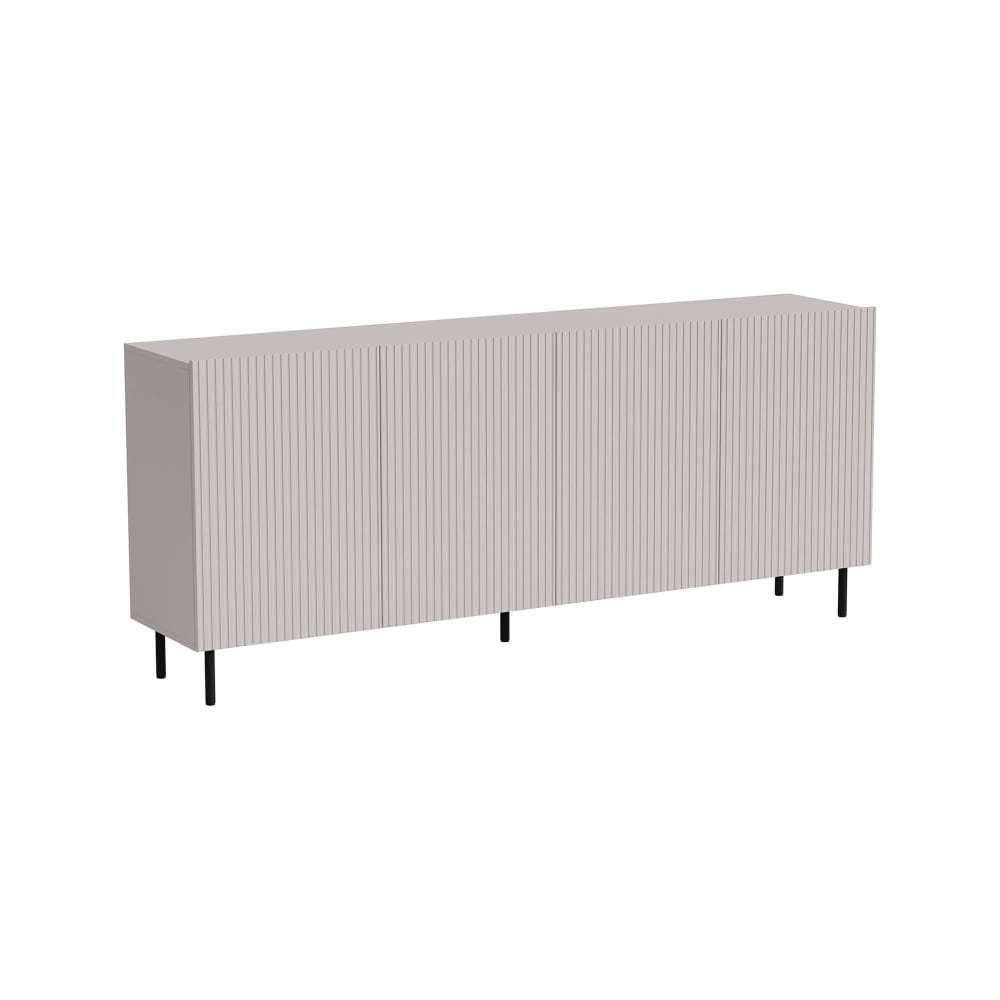 Buffet en bois beige 200x42x82h cm