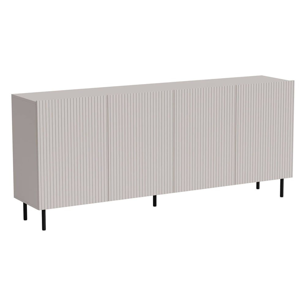 Buffet en bois beige 200x42x82h cm