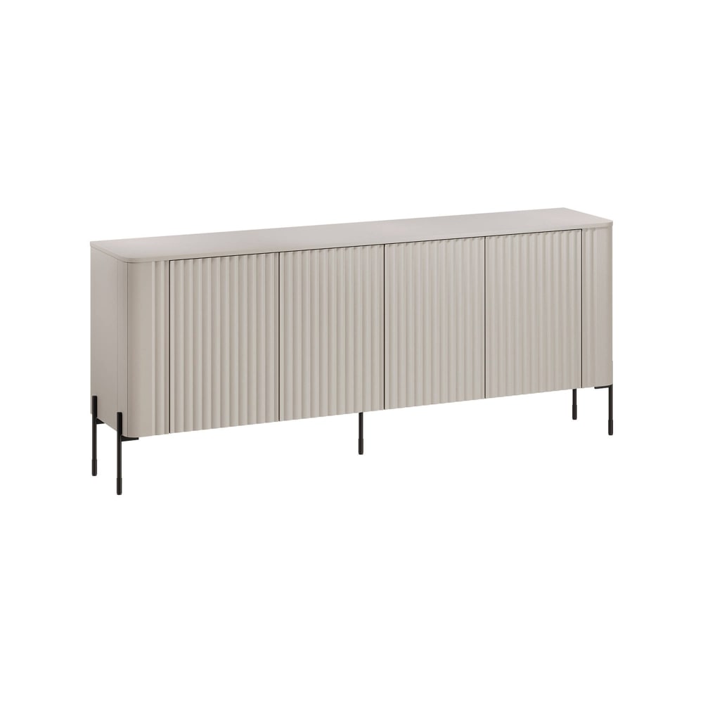 Buffet en Bois Noble Beige 190x40x80h cm