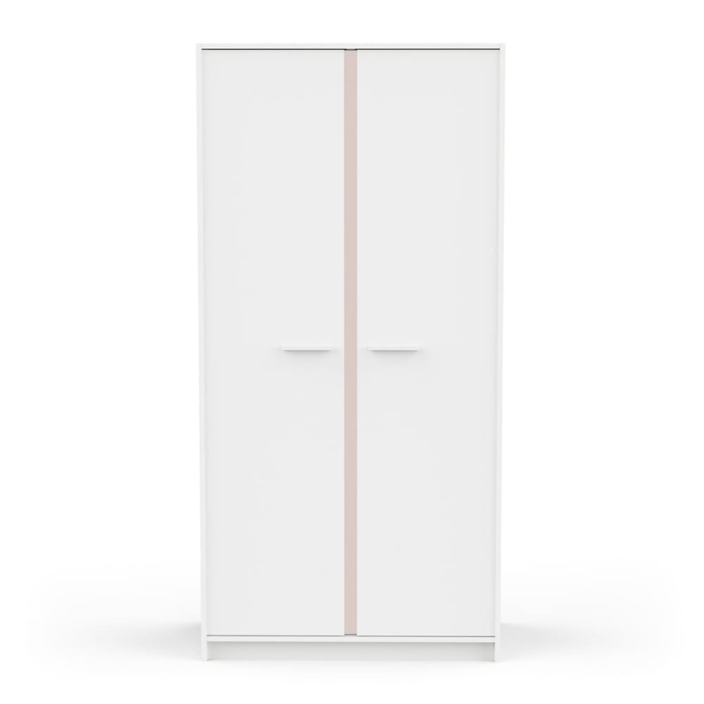Armoire 2 portes blanc bleu et orange H180,9 cm