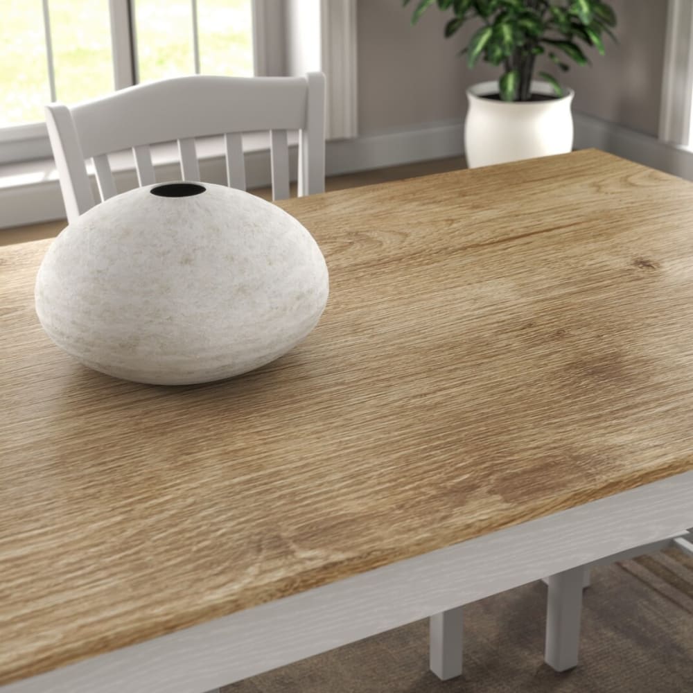 Esstisch Dekor Holz und weiße Beine L180 cm - Maisons Du Monde