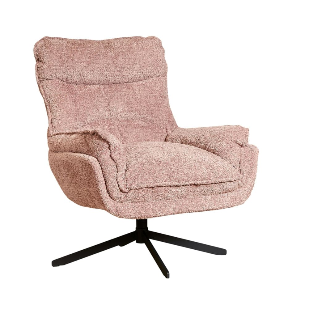 Fauteuil pivotant en - rose