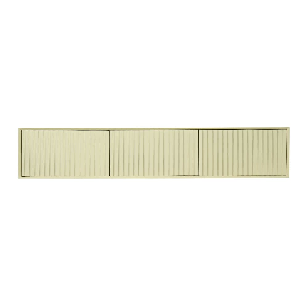 Meuble TV suspendu beige 160 cm 3 portes