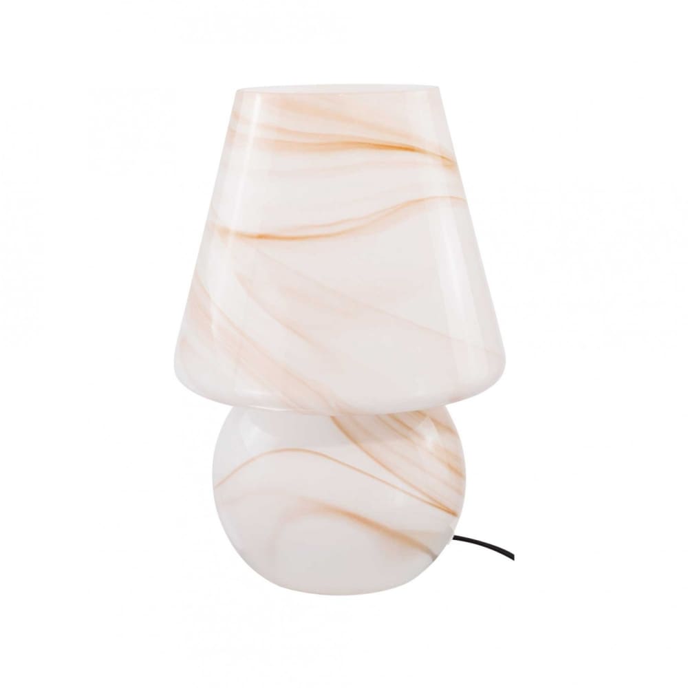 Lampe à poser en verre marron