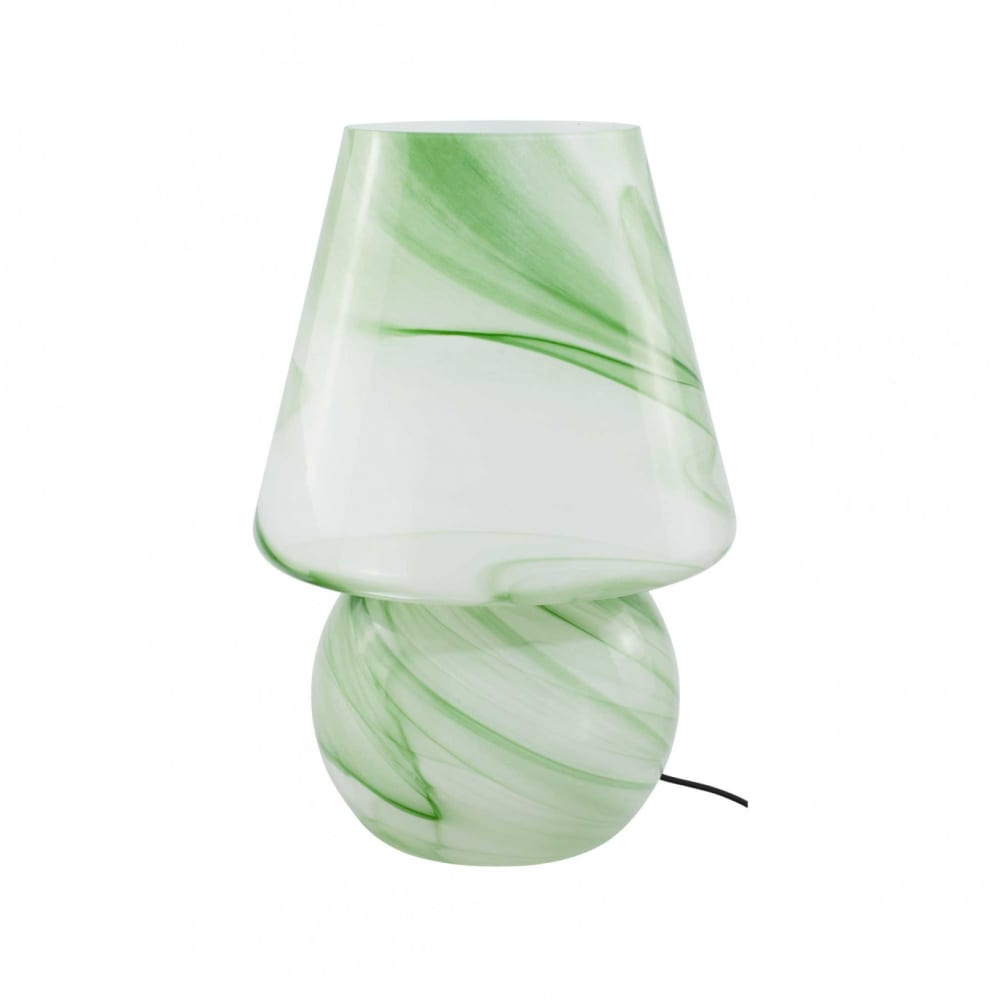 Lampe à poser en verre vert