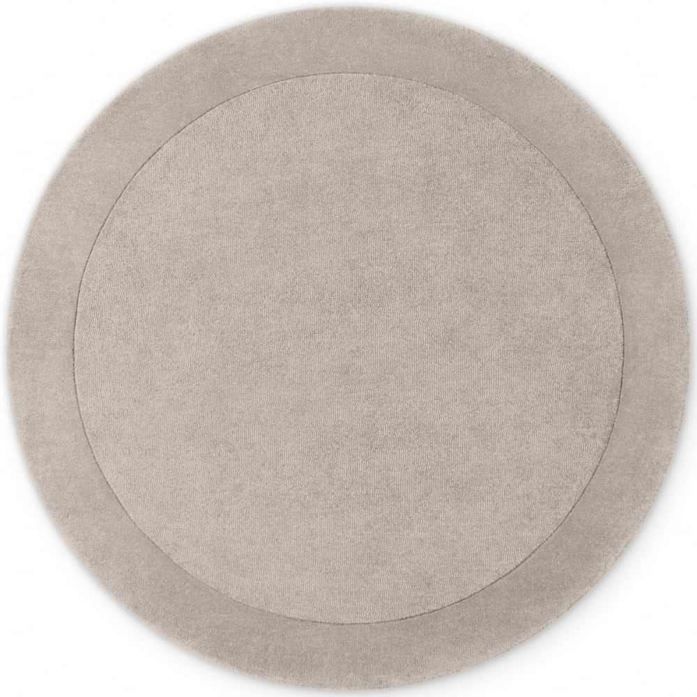 Tapis Rond en laine tufté main Gris - 200cm