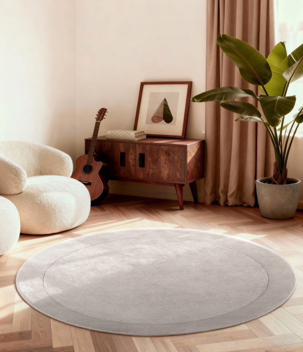 Tapis rond en laine tufté main gris - villeroy & boch 200cm — vue 3