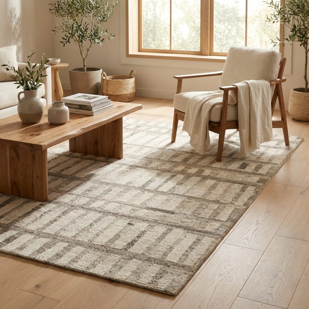 Tapis fait main en laine echo 120x180cm — vue 3