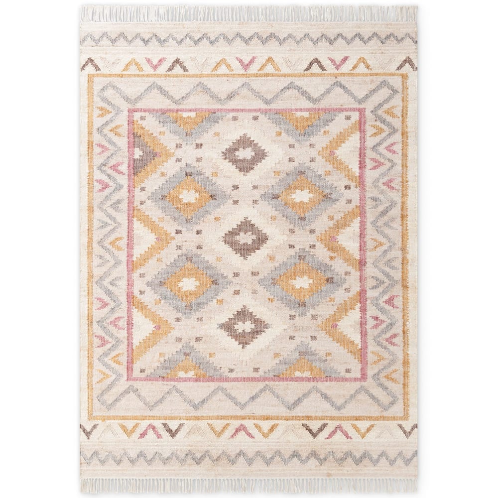 Tapis Kilim Jute à Franges AINA 120x170cm