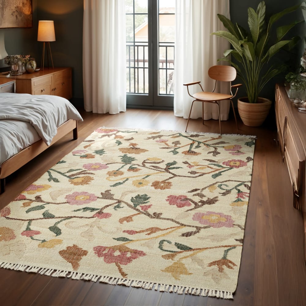 Tapis Kilim Jute à Franges SUZAN 80x200cm — vue 3