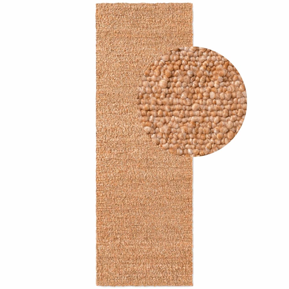 Tapis Bouclés à poils courts Beige 80x200cm