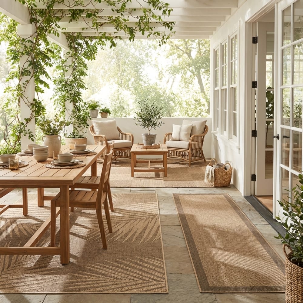 Tapis aspect jute à motifs palmier 160x230cm — vue 4