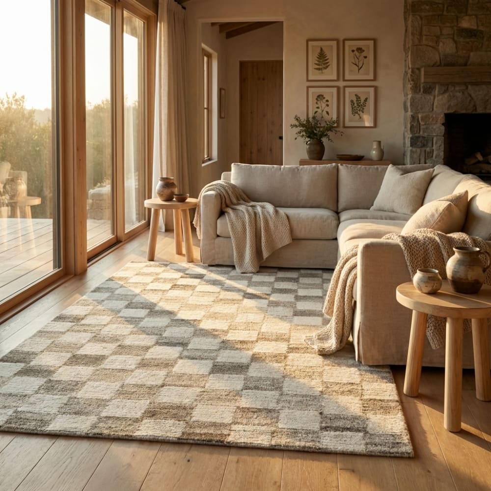 Tapis fait main en laine amber 120x180cm — vue 4