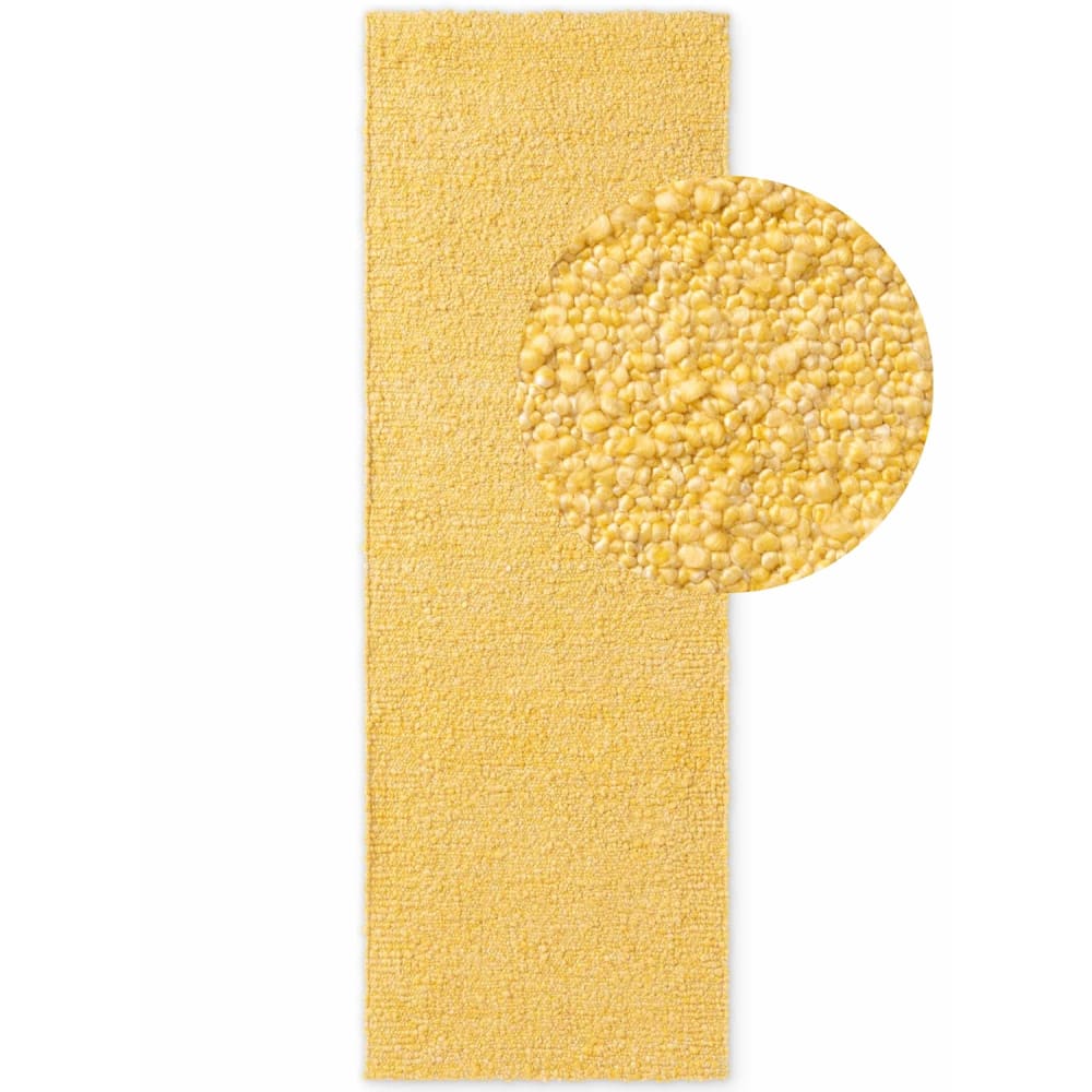 Tapis Bouclés à poils courts Jaune 80x300cm