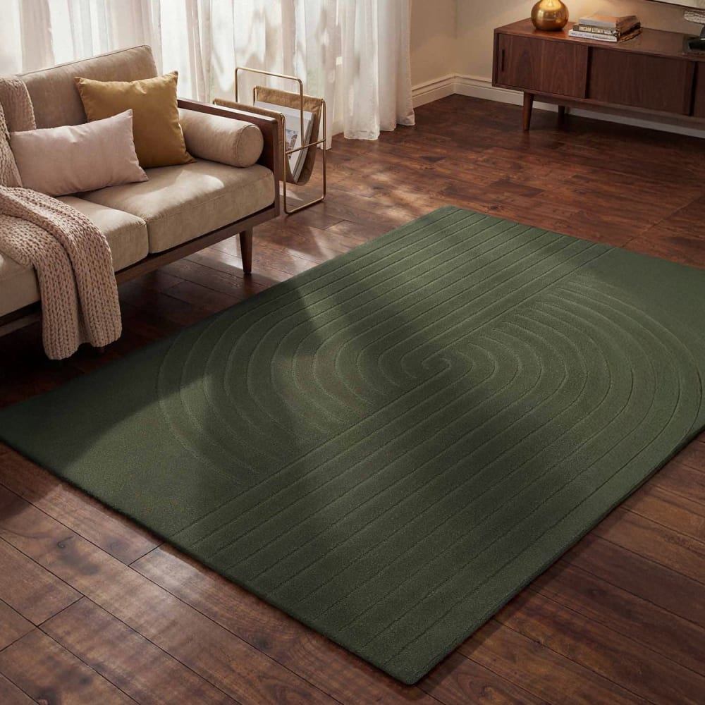 Tapis en laine tuftée main vert 200x300cm — vue 3