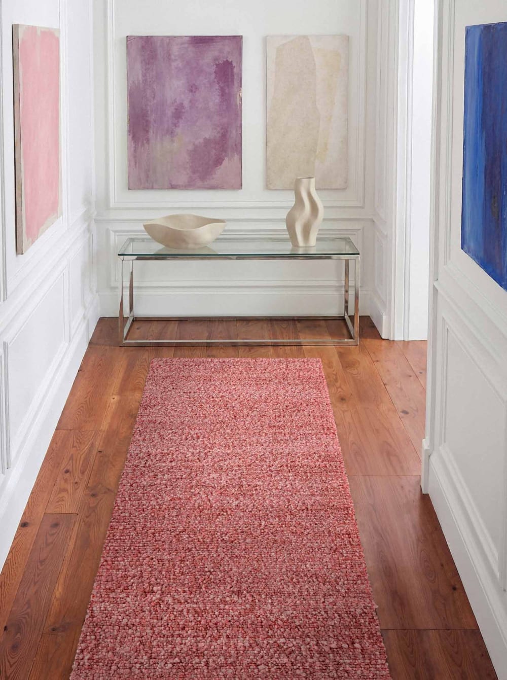 Tapis bouclés à poils courts rose 160x230cm — vue 4