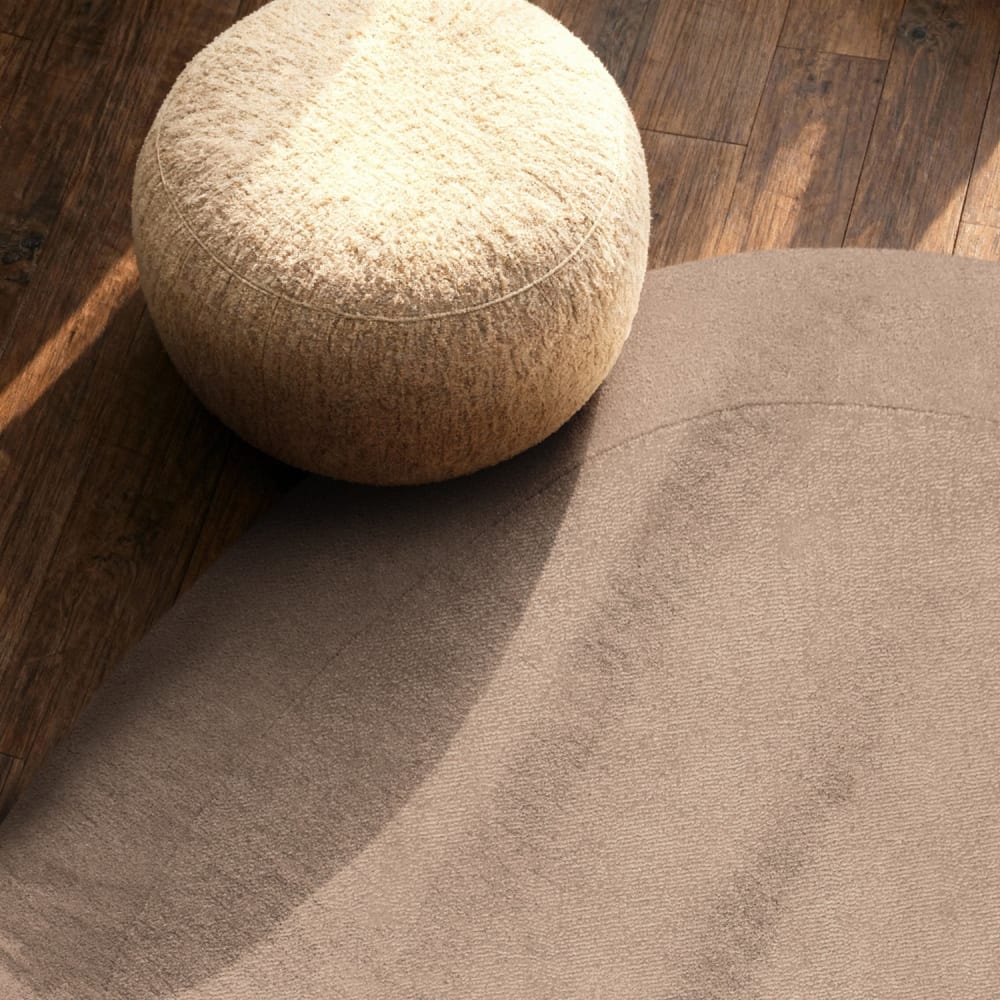 Tapis en laine rond organique tufté main beige - villeroy & boch 160cm — vue 4