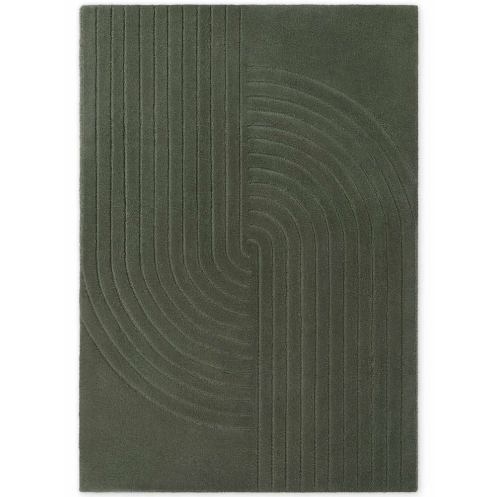 Tapis en laine tuftée main Vert 160x230cm