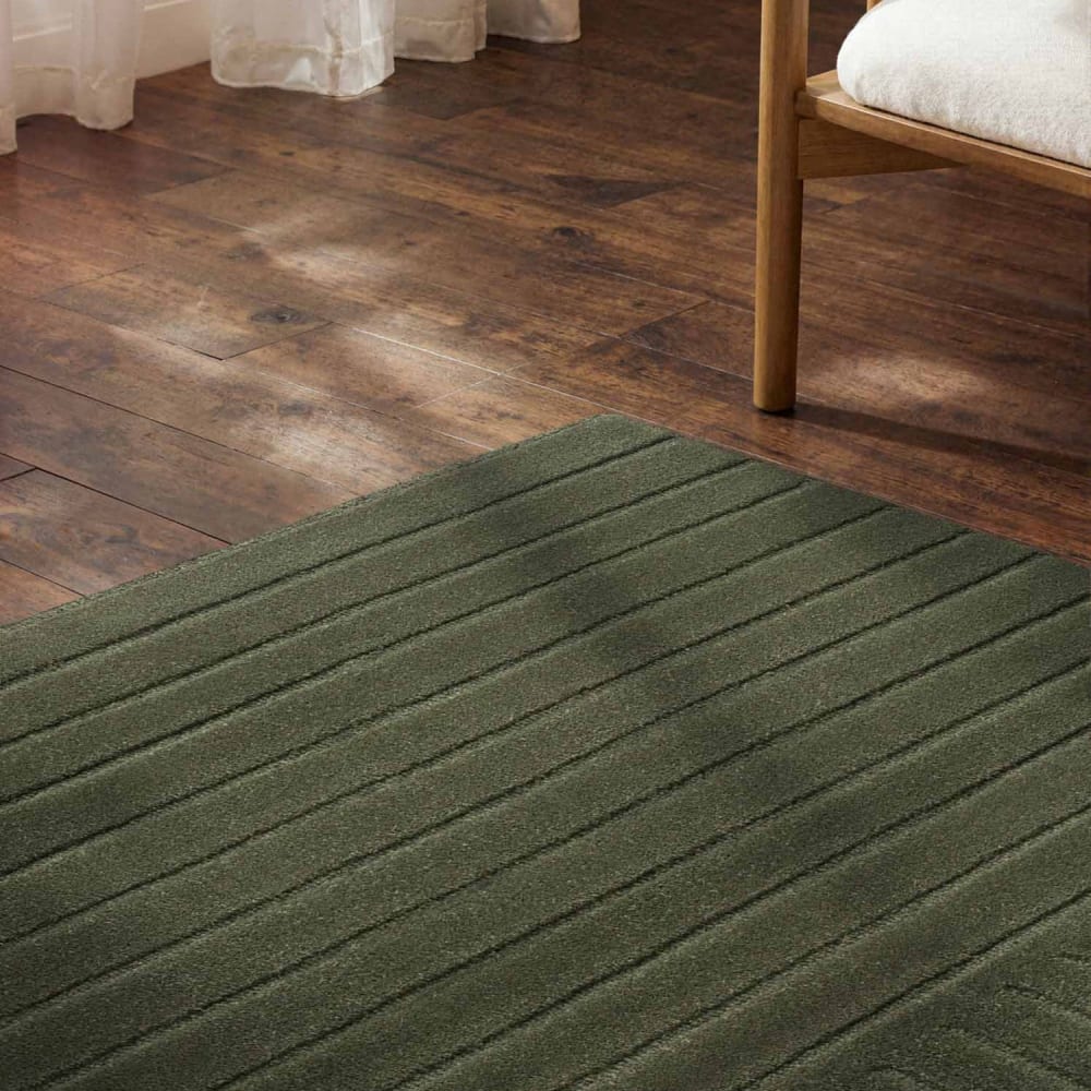 Tapis en laine tuftée main vert 160x230cm — vue 4