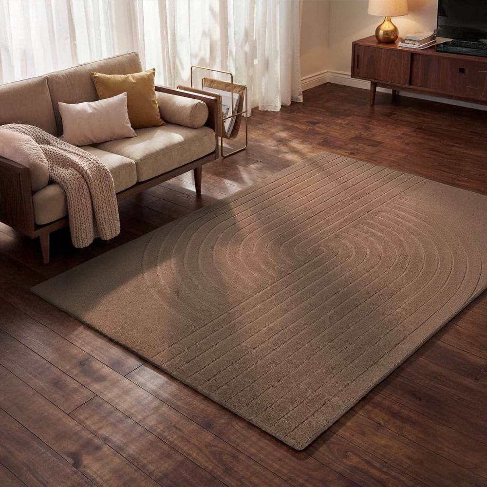 Tapis en laine tuftée main beige 80x150cm — vue 3