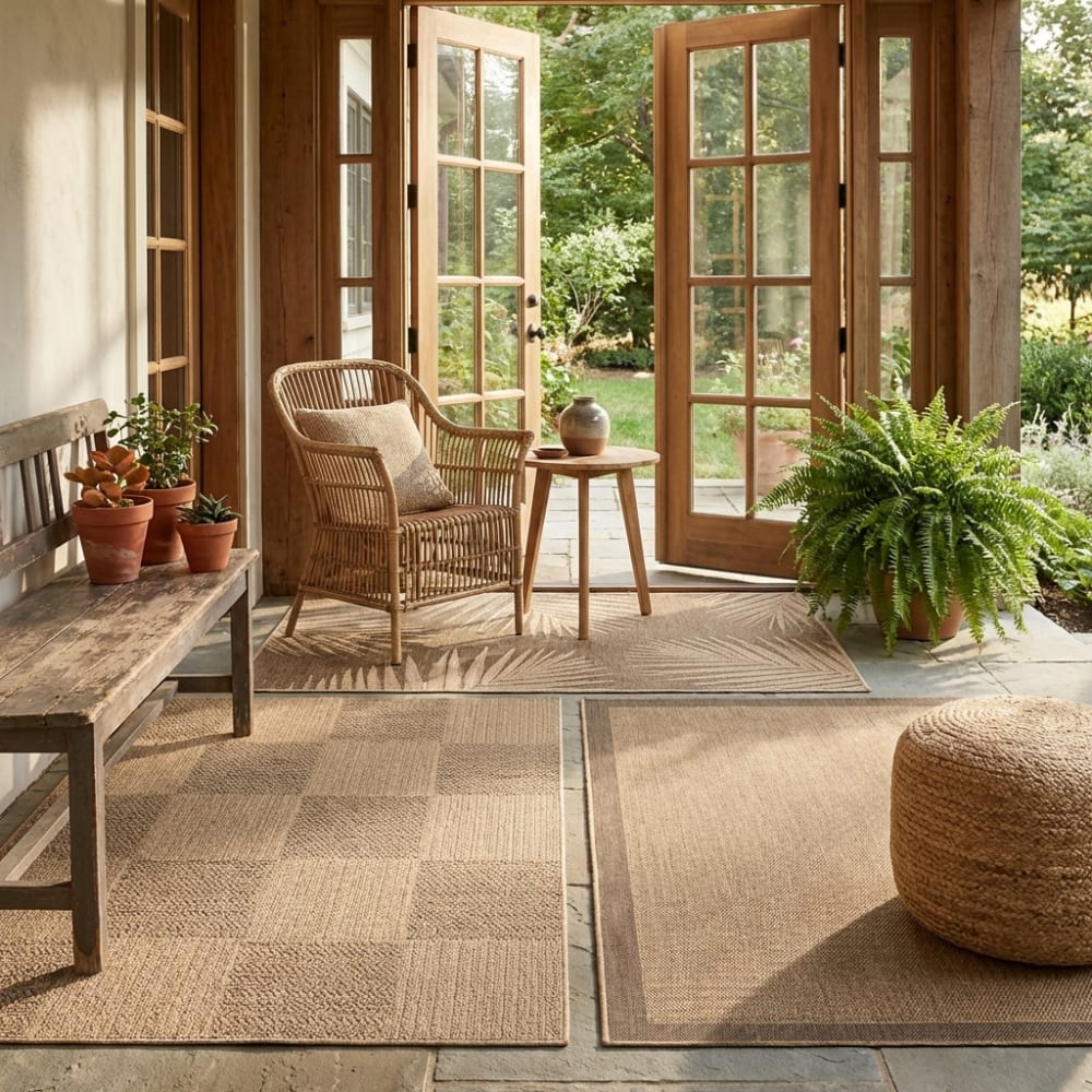 Tapis aspect jute à contours 120x170cm — vue 4
