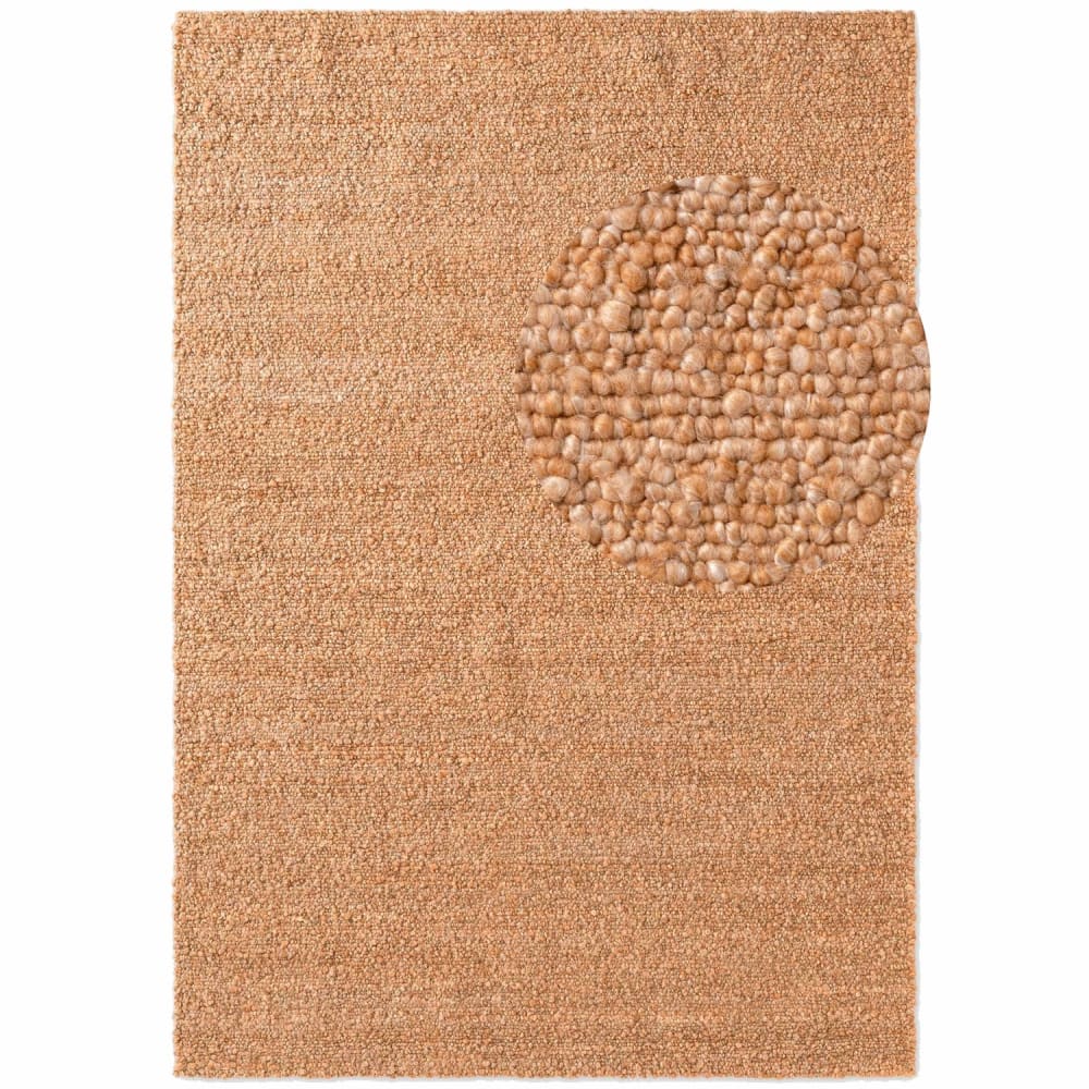 Tapis bouclés à poils courts beige 160x230cm
