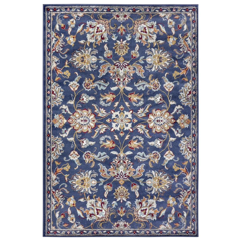 Tapis Persan aux motifs Fleuris Bleu 140x200cm
