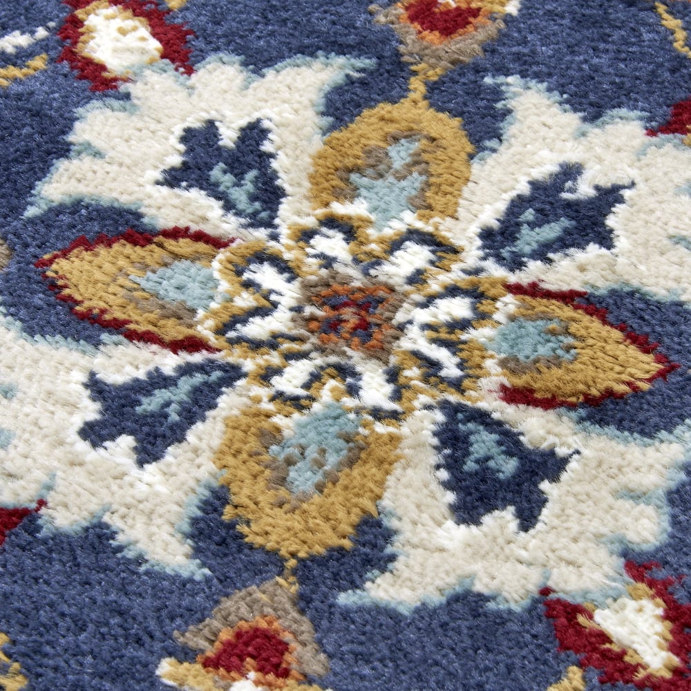 Tapis Persan aux motifs Fleuris Bleu 140x200cm — vue 4