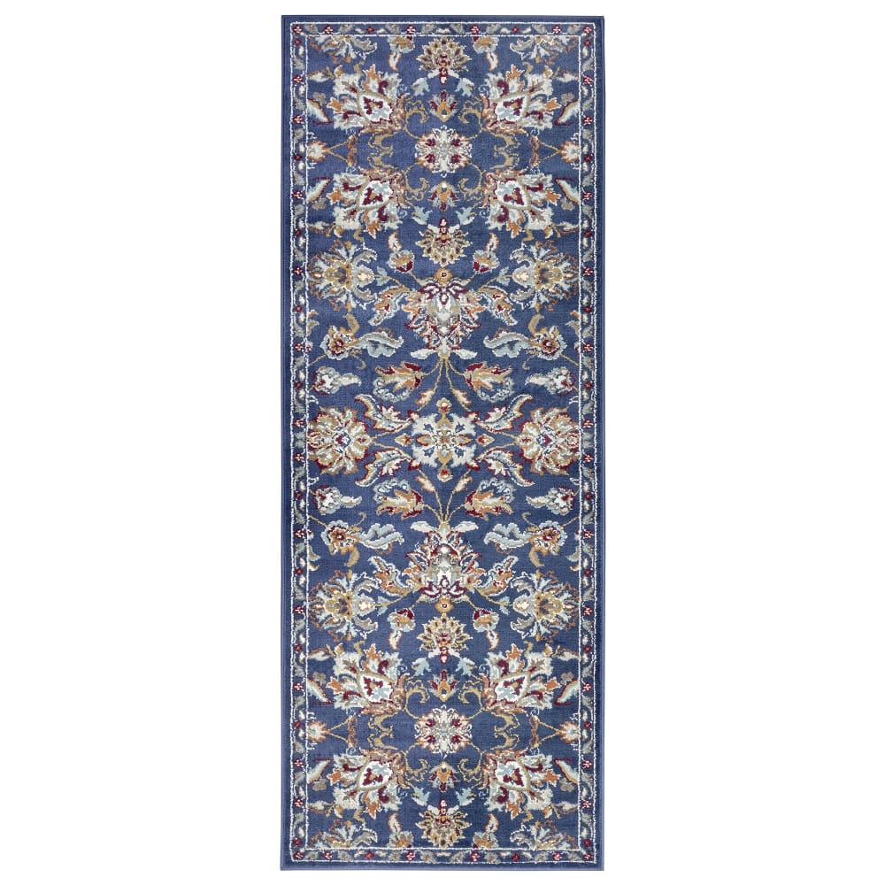Tapis Persan aux motifs Fleuris Bleu 57x90cm