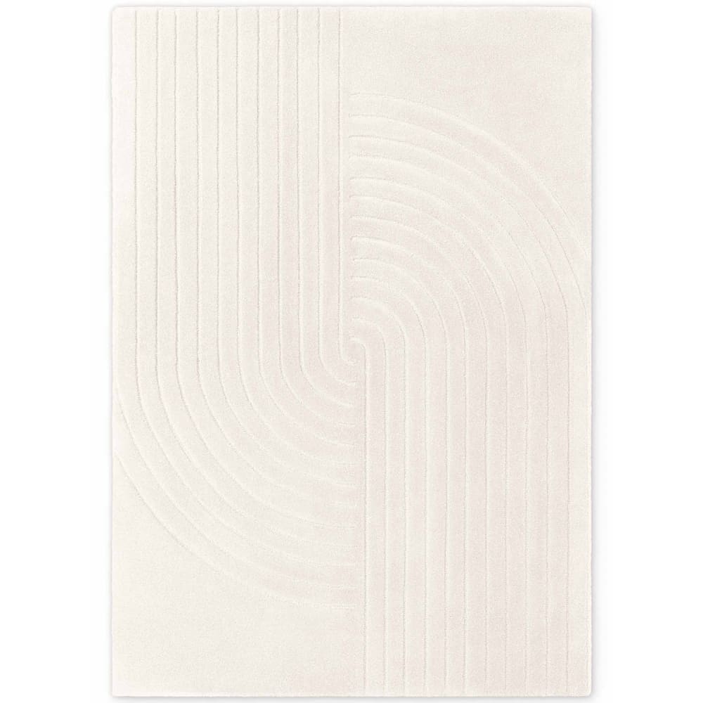 Tapis en laine tuftée main Crème 80x150cm