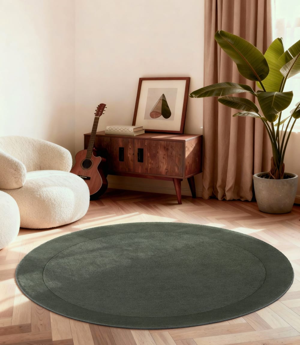 Tapis rond en laine tufté main vert - villeroy & boch 150cm — vue 3