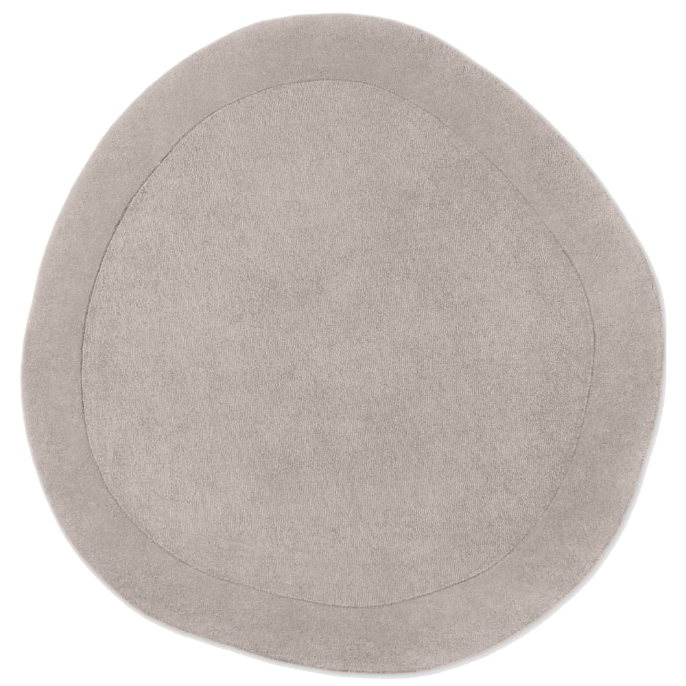 Tapis en laine rond organique tufté main Gris - Villeroy & Boch 160cm