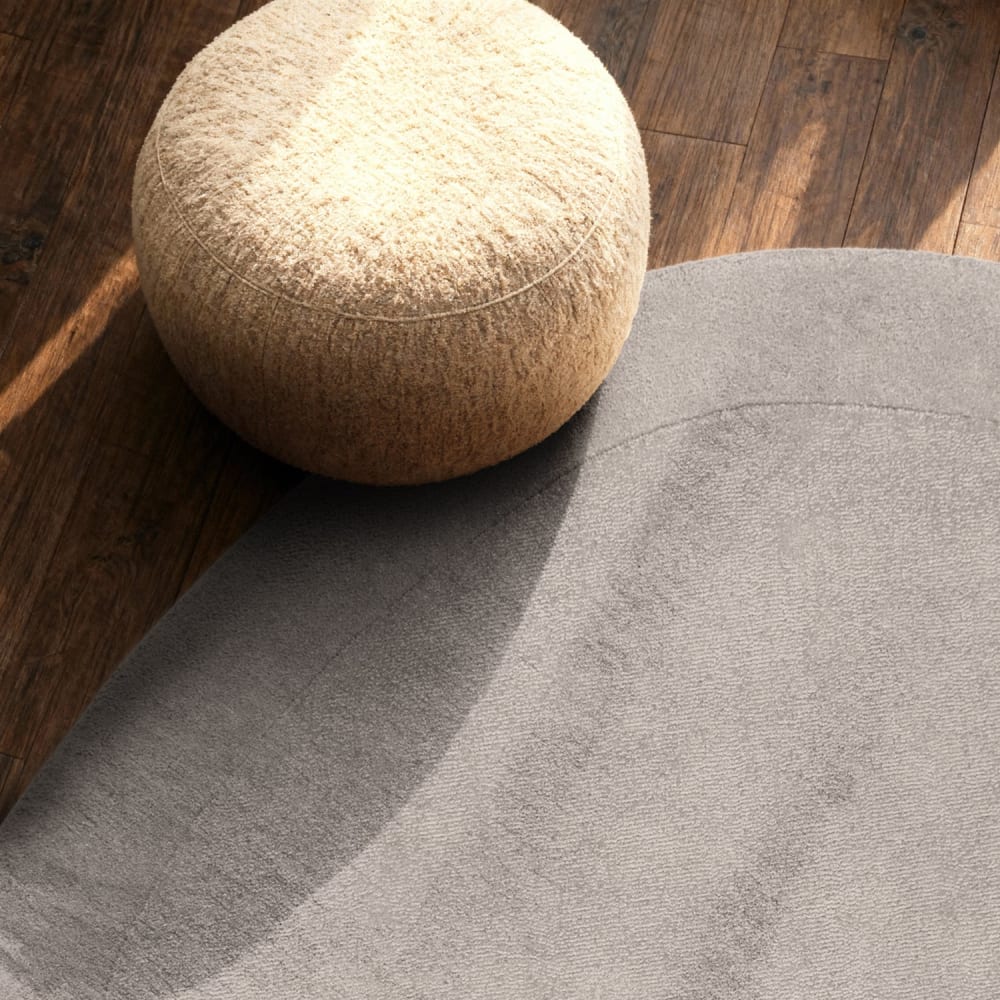 Tapis en laine rond organique tufté main gris - villeroy & boch 160cm — vue 4